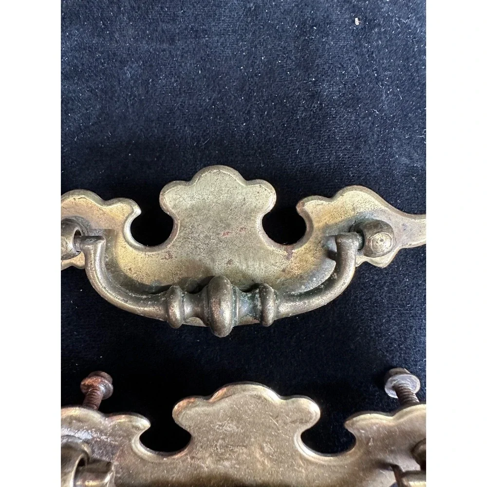 Vintage Brass Drawer Pulls Lot Set of 6 Vintage Hardware MCM 5